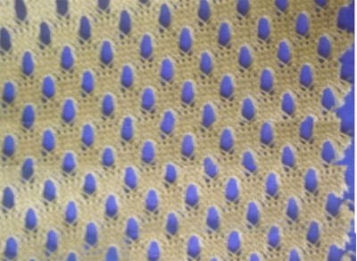 PH-YN  反光布 五孔一圓網眼布   成份：100%滌綸   紗支50D   正面照